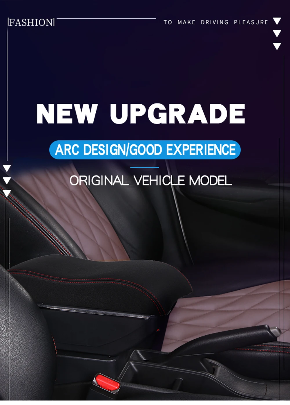 For Suzuki Vitara Armrest Box Universal Car Central Armrest Storage Box cup holder ashtray modification accessories