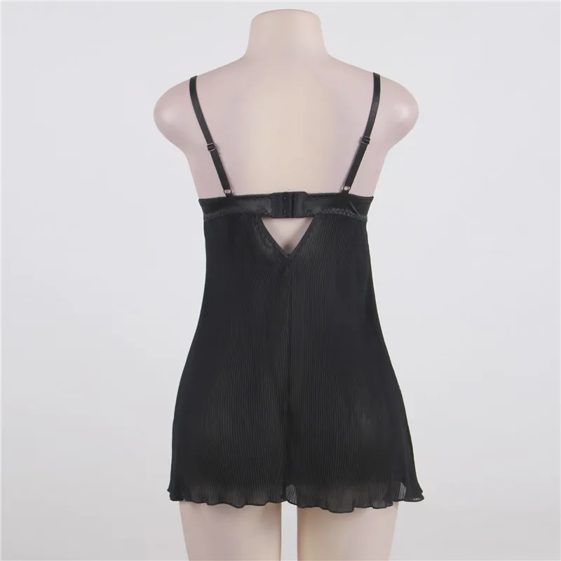 

Plus Size 5XL Sexy Lingerie Nightdress Suspender Skirt Lace Mesh Perspective Sleepwear