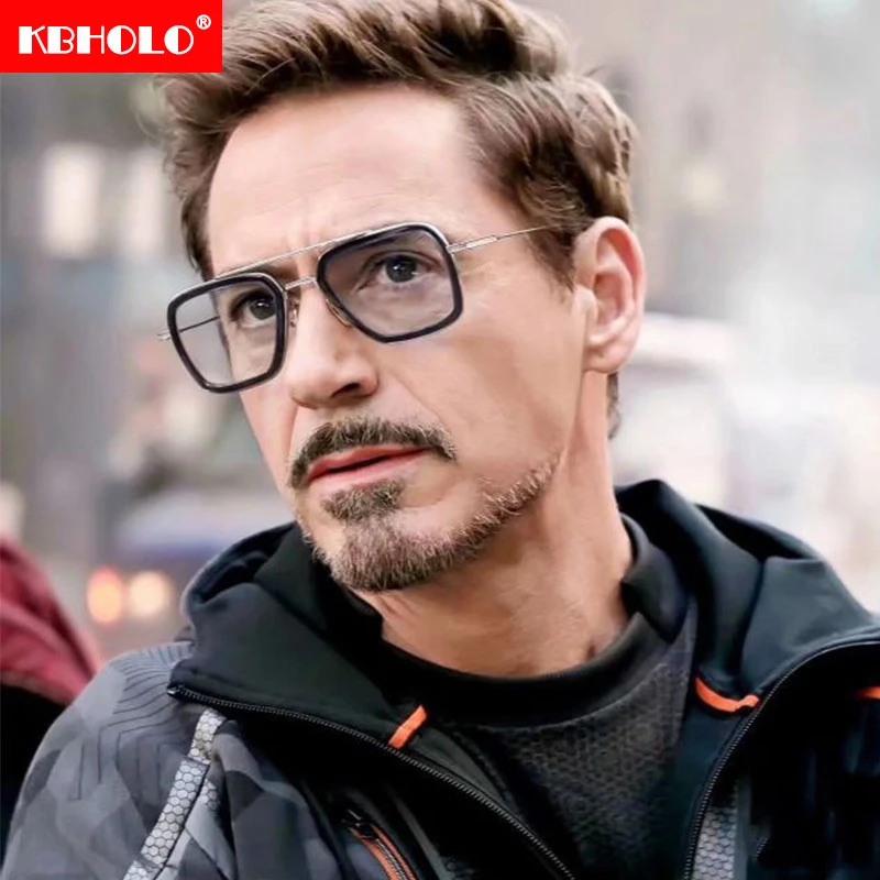 KHBOLO 1:1 Tony Stark солнцезащитные очки мужские Oculos Ретро Мужские Железный человек 3