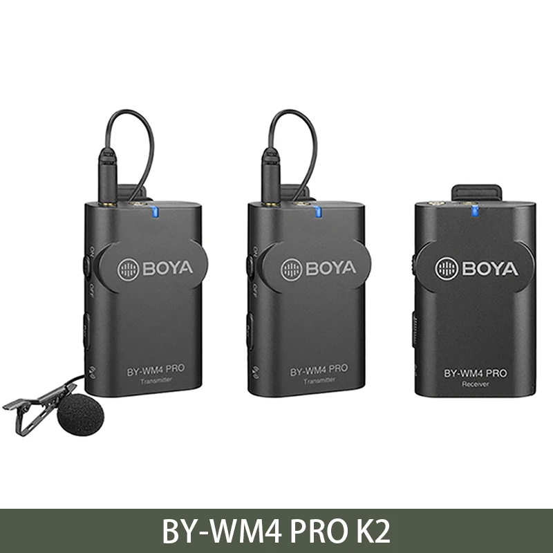 BOYA BY-WM4 Pro 60M беспроводной видео-аудио запись микрофон для зеркальной цифровой передатчик приемник Lable микрофон в комплекте Vlog живая Лекция Mic - Цвет: Белый