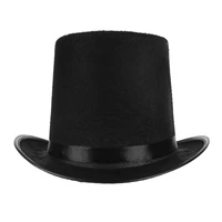 the magician performed high hat halloween top hat cap flat red black hat jazz stage performances of men women gorro alto negro