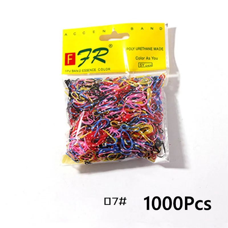 1000pcs 07 200/1000 шт милые цветные кольца для девочек, Одноразовые эластичные резинки для волос, резинка для хвоста, резинки для волос, Детские аксессуары для волос - Цвет: 1000pcs 07