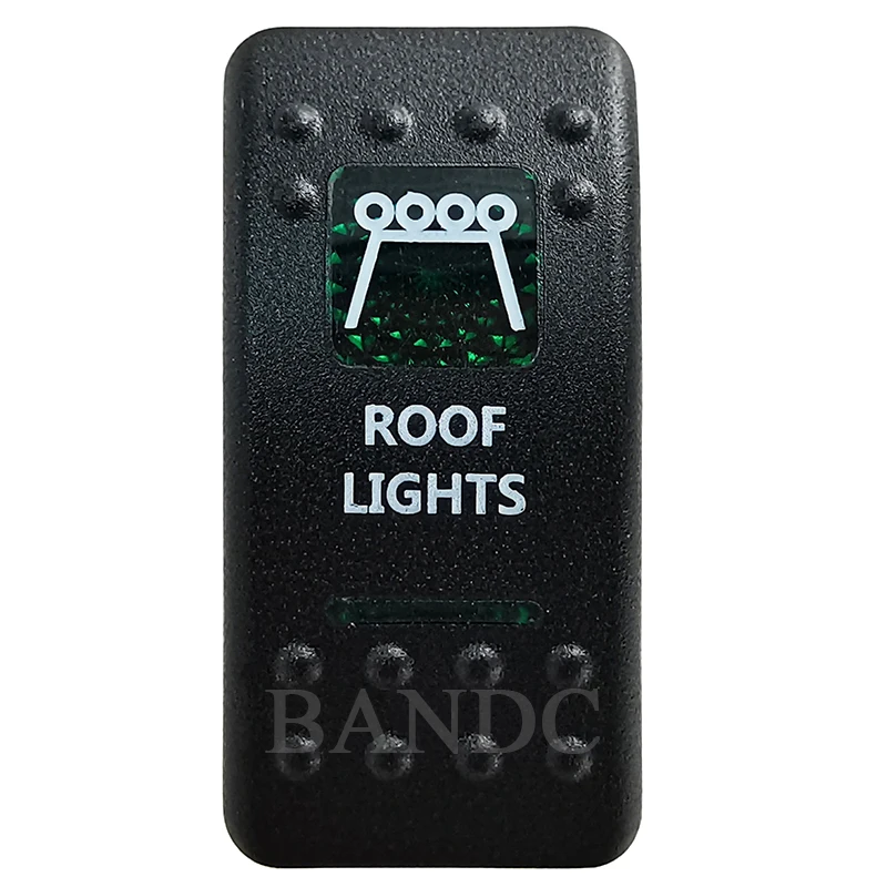 

ROOF LIGHTS Rocker Switch Cover Cap Green Window Labeled for Car Boat Truck Carling ARB NARVA ,Cover Cap Only！Waterproof