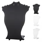 3 цвета, витрина для ювелирных изделий, подвеска, ожерелье, цепочка, держатель, витрина для сережек, Витрина-стеллаж, черный, белый, прозрачный