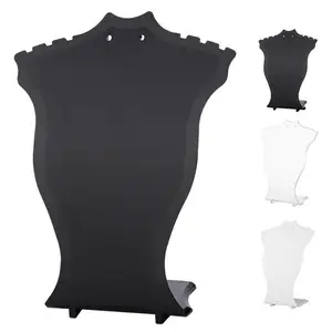 3 цвета, витрина для ювелирных изделий, подвеска, ожерелье, цепочка, держатель, витрина для сережек, Витрина-стеллаж, черный, белый, прозрачный