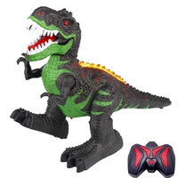 remote control dinosaur electric tyrannosaurus rex kids robot pet walking roar lighting shake head boys toys children gift 36 cm