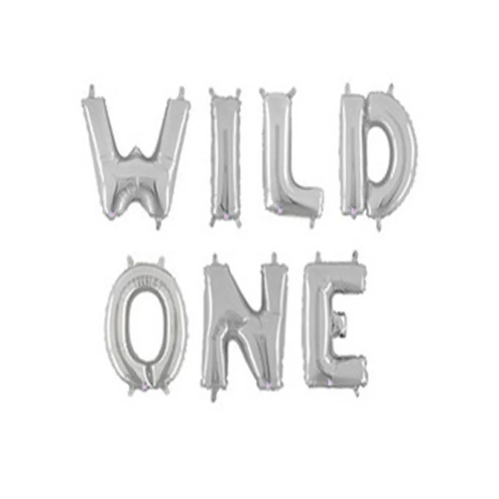 Воздушные шары с надписью WILD ONE 16 дюймов 7 шт.|Воздушные и аксессуары| |