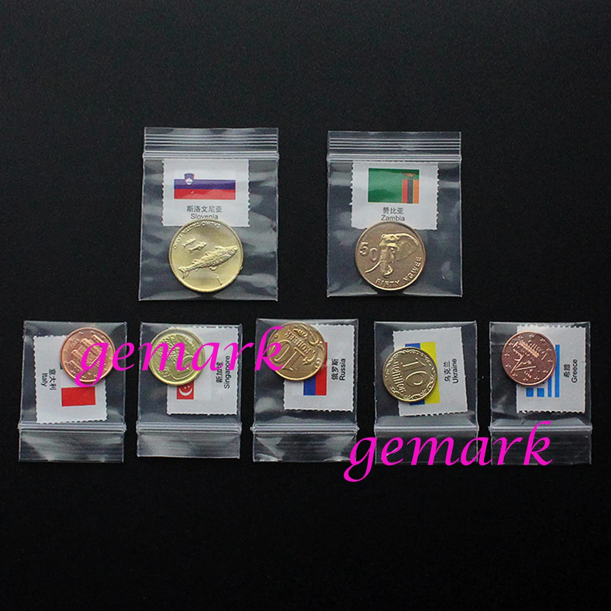 Прозрачный чехол для монет с флажками в 30 странах | Дом и сад