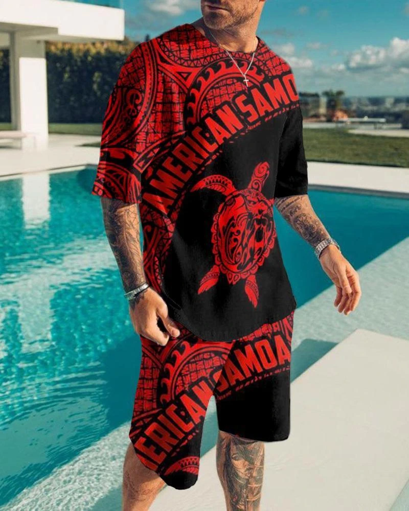 Крутой мужской комплект из 2 предметов с 3D плавками модные художественные