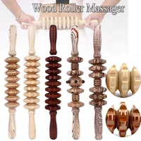 full body massager wood roller stick gear trigger point muscle relief pain tool wood therapy tools for body contour wood therapy