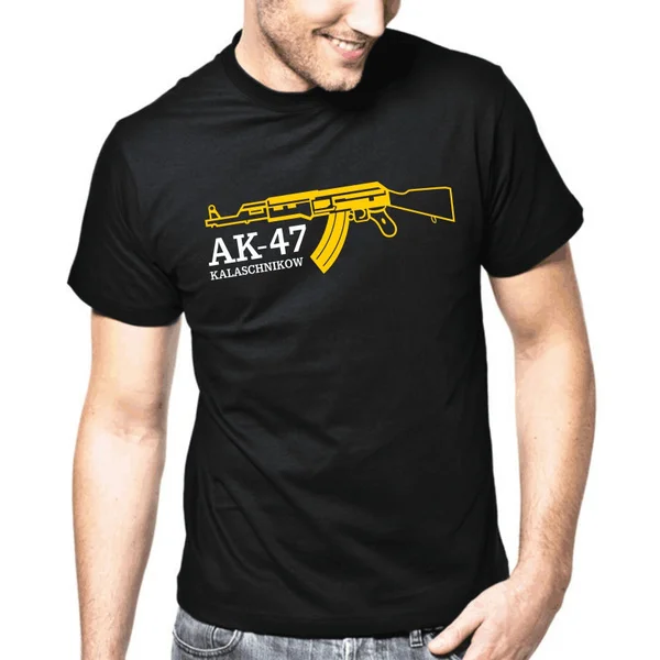 

Mens Funny Ak-47 Kalaschnikow Ak47 Cs Style Geek Gamer T-shirt