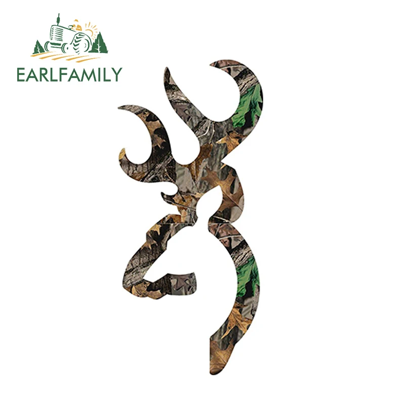 EARLFAMILY 13 см x 6 камуфляжная охотничья наклейка в коричневом стиле забавная