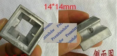 14 to 14mm cover 4 шт./лот незавершенный квадратный круглый алюминиевый пол пост фланец лестницы перила балясины Регулируемый лоток муфта кронштейна фитинги - Цвет: 14 to 14mm cover