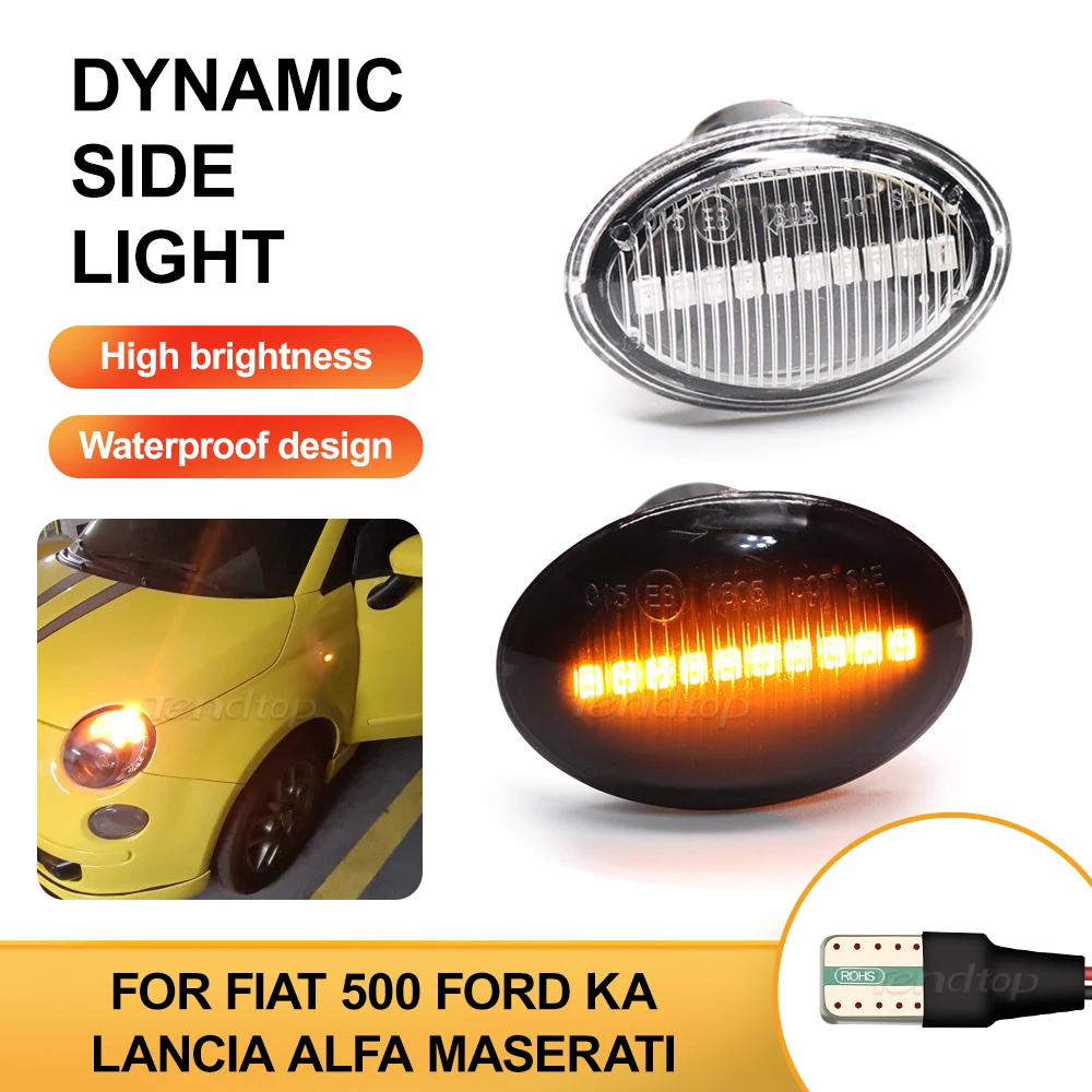 

Прокрутки динамический мигалка светодиодный бортовой светильник поворота маркер сигнала лампы для Fiat 500 для Lancia Lybra ипилон для Maserati Alfa 4C