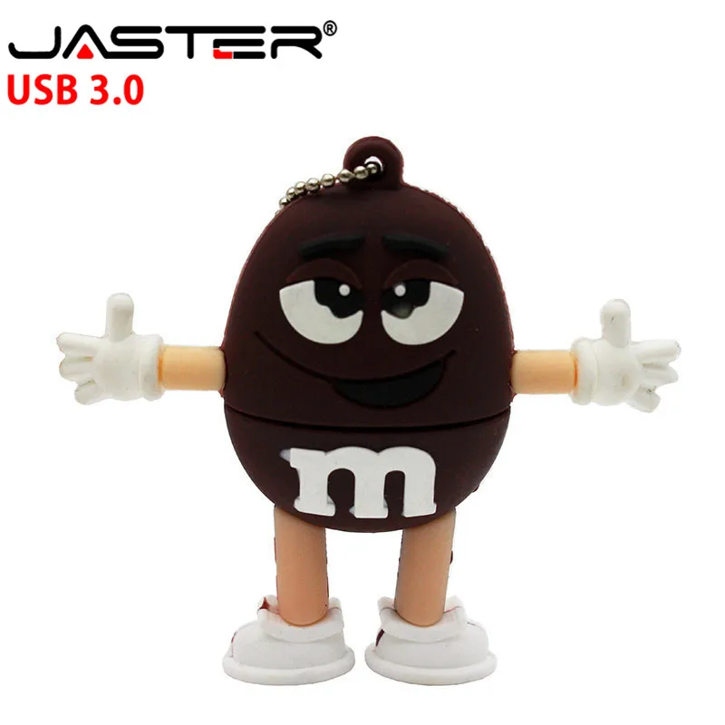 JASTER USB 3,0 милый мультяшный M& m's Chocolate M Bean 4 ГБ/8 ГБ/16 ГБ/32 ГБ/64 ГБ флеш-накопитель USB флешка карта памяти U диск