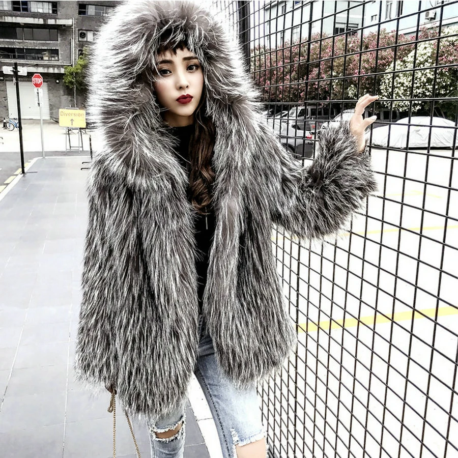 Сезон осень зима Новинка из искусственного меха модные повседневные женские