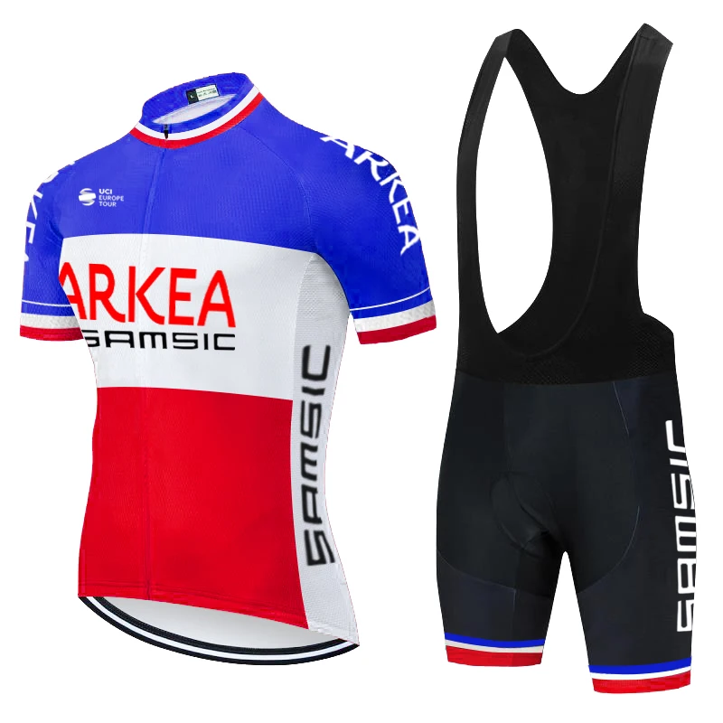 2019 Tour Team ARKEA Pro Cycling Jersey Short Sleeve Set Ropa Ciclismo Mens Summer Quick Dry Bike Maillots Culotte 16D Gel | Спорт и