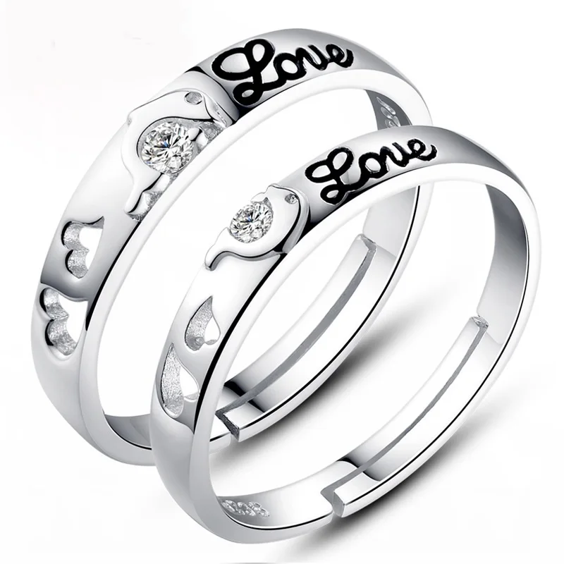 OMHXZJ Wholesale European Fashion Woman Man Party Wedding Gift Dolphin Lovers AAAZircon Resizable 925 Sterling Silver Ring RR247 | Украшения