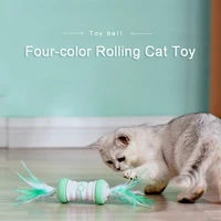 electric usb funny cat stick toys feather auto scroll pet kitten interactive electrical toys