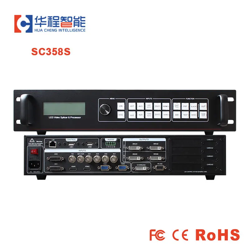 Amoonsky RGB светодиодный Дисплей HD AMS SC358S видео процессор для Большой Экран знак доска