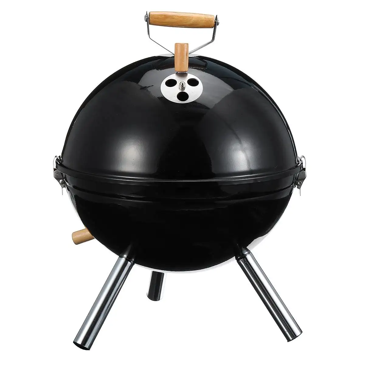 

Mini Round Non-stick BBQ Grill Surface Barbecue Tray Charcoal Grills Outdoor Camping Picnic Portable BBQ Tool With Cover