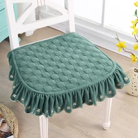 chinese lace chair cushion padded flannel seat cover non slip square office pad stool four seasons seat cushion dinning room