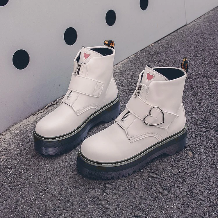 Love Botas/женские зимние ботильоны в байкерском стиле женская обувь на танкетке с