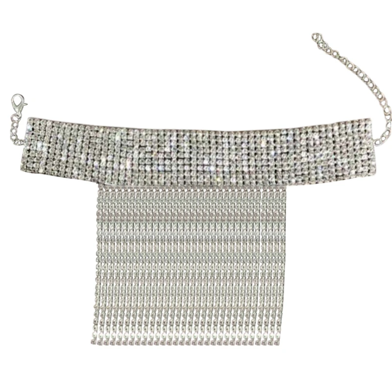 

1PC Stonefans Full Rhinestone Tassel Adjustable Ankles Foot Chain Jewelry For Women Crystal Anklets Cheville Bracelet Leg Gifts