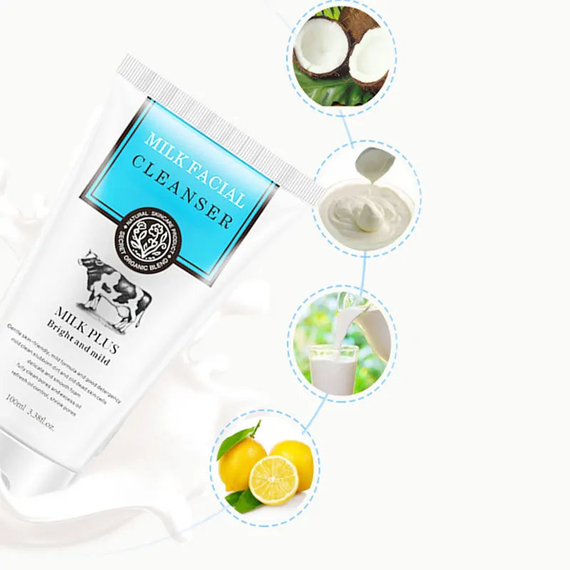 Очищающее средство для лица с молоком питательное очищающее пена увлажнение