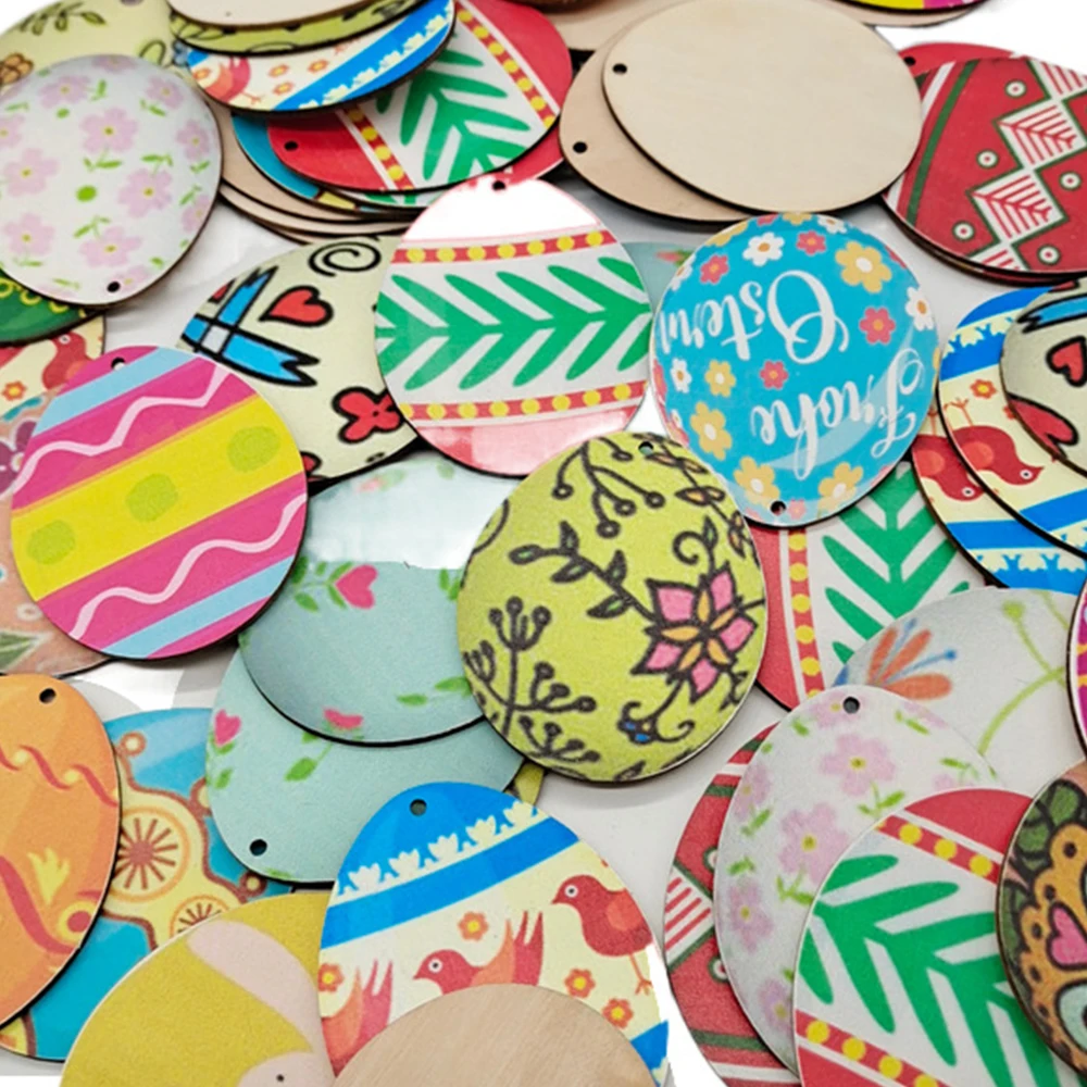 

20pcs Easter Wooden Bunny Egg Rabbit Chick Pendant Kids Gift Holiday Home Party Birthay Hoivalliday Decorations