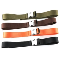 unisex army style combat tactical belt fashion automatic metal buckle canvas military waistband outdoor hunting hiking tools