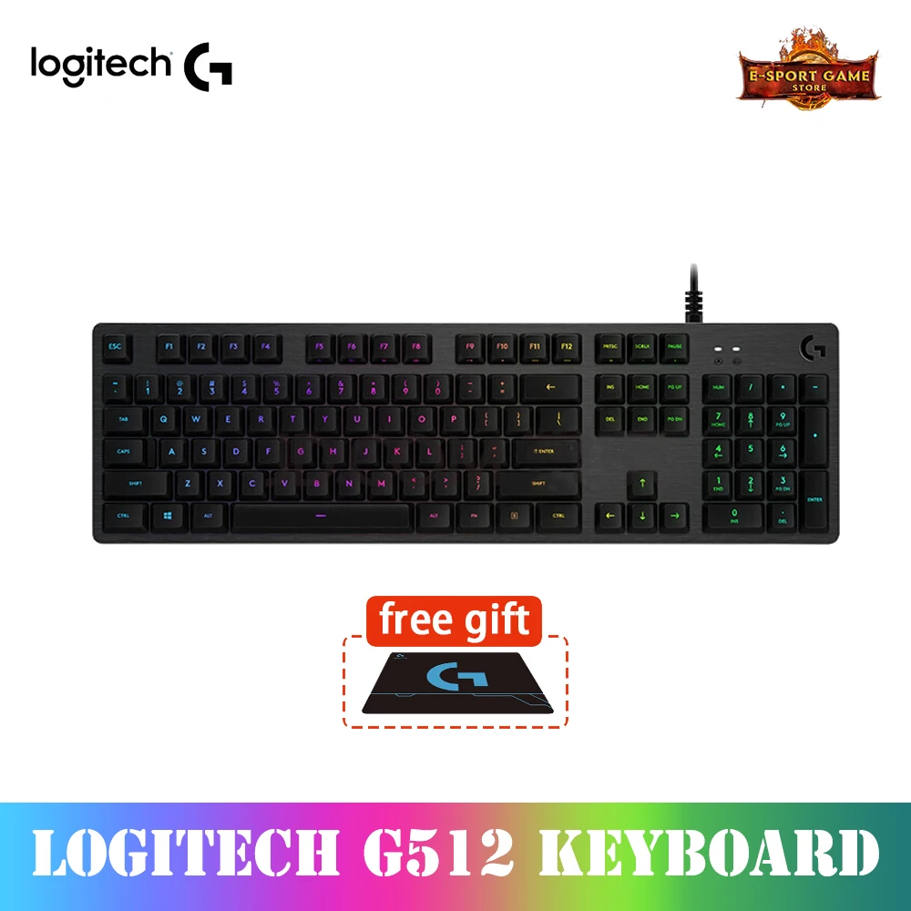 Механическая игровая клавиатура Logitech G512 RGB полноразмерная с подсветкой