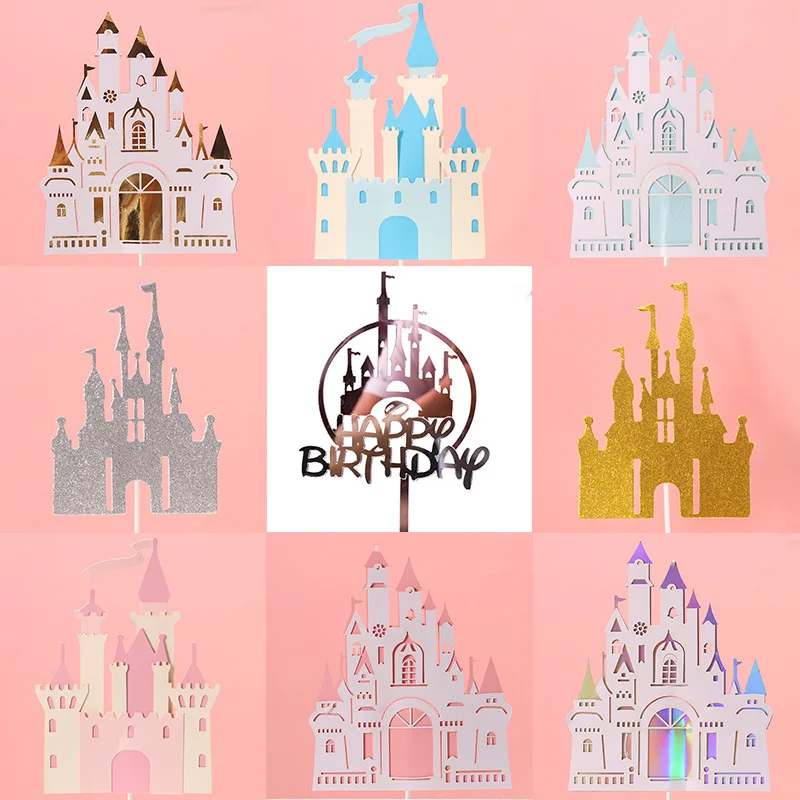 Креативные флаги в виде замка украшение для торта на день рождения свадьбу