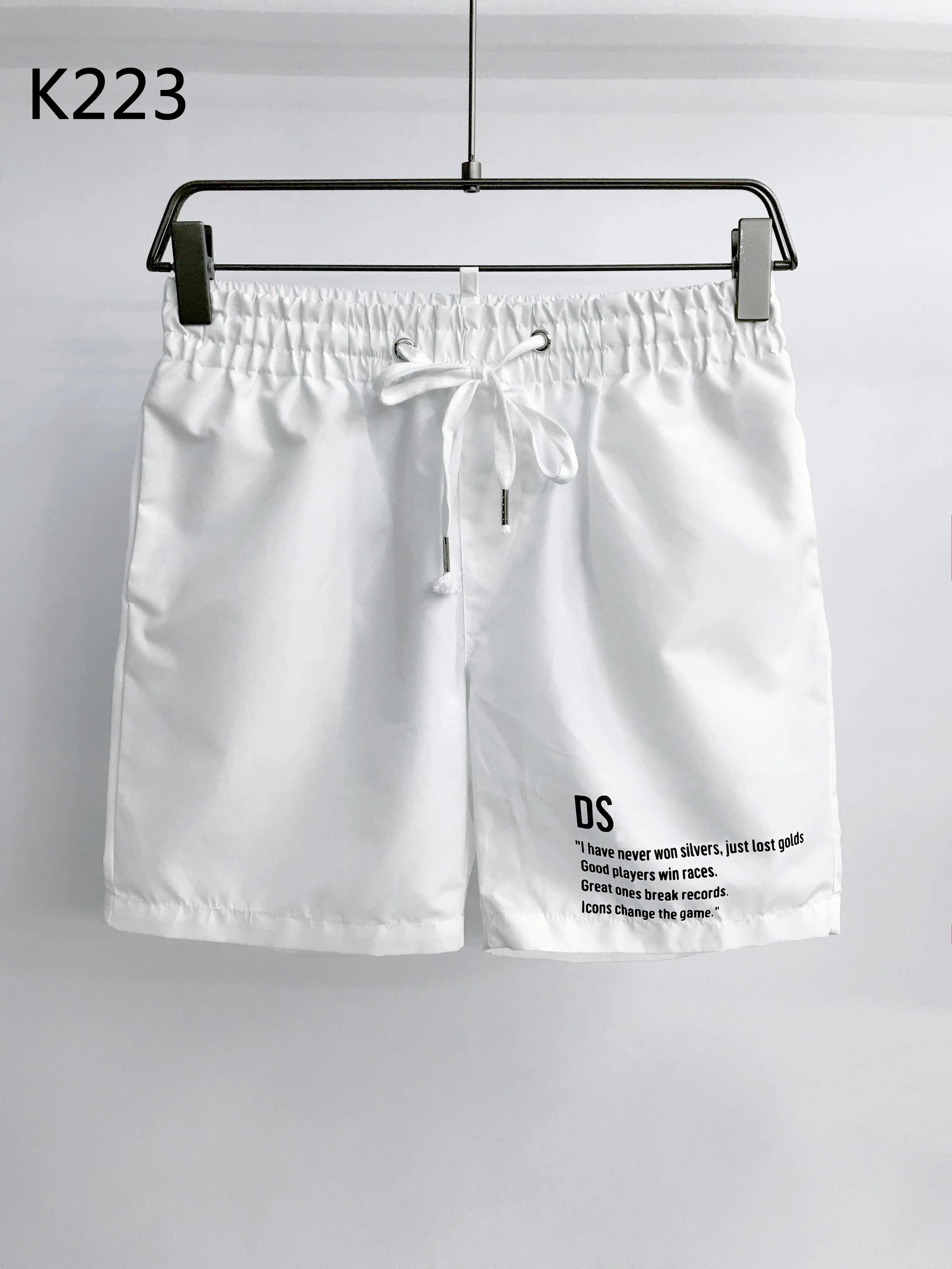 Новые мужские дышащие спортивные однотонные пляжные шорты DSQ с эластичной