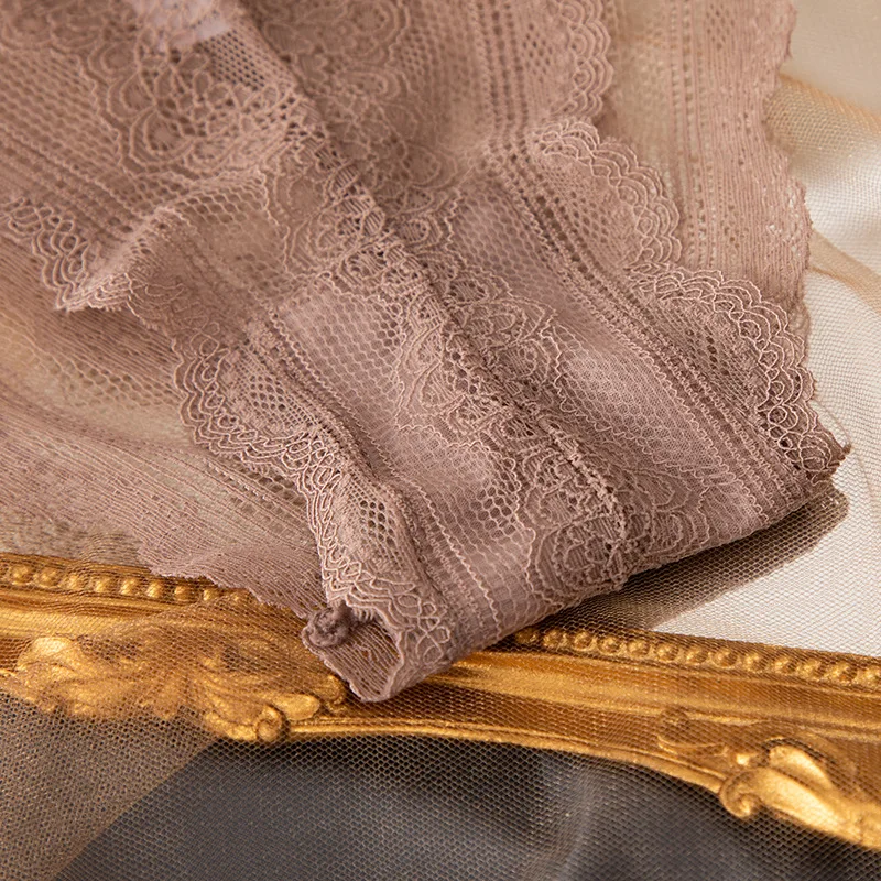 

Sexy Pure Lace Panties Girls Ladies Low-Rise Thong G-String Crotch Cotton Breathable Soft Lingerie Underwear Women