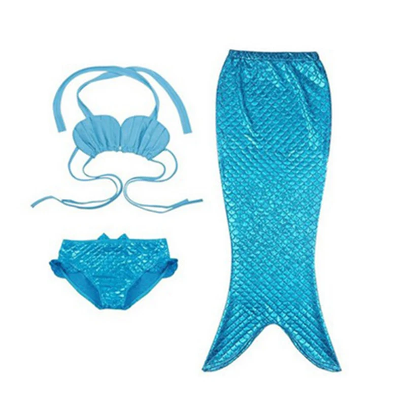 Летнее платье Костюм Русалочки с хвостом русалки костюм Детская одежда для