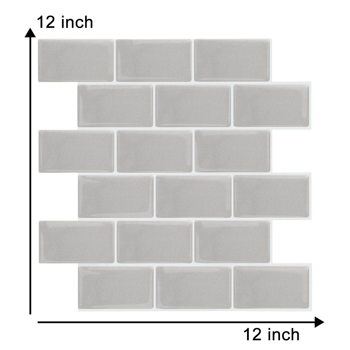 

EasyKing 2.5MM High-Grade Gray Self-Adhesive Waterproof Sticker Bathroom Splash-Proof Rear Baffle Peel And Stick Wall Tile