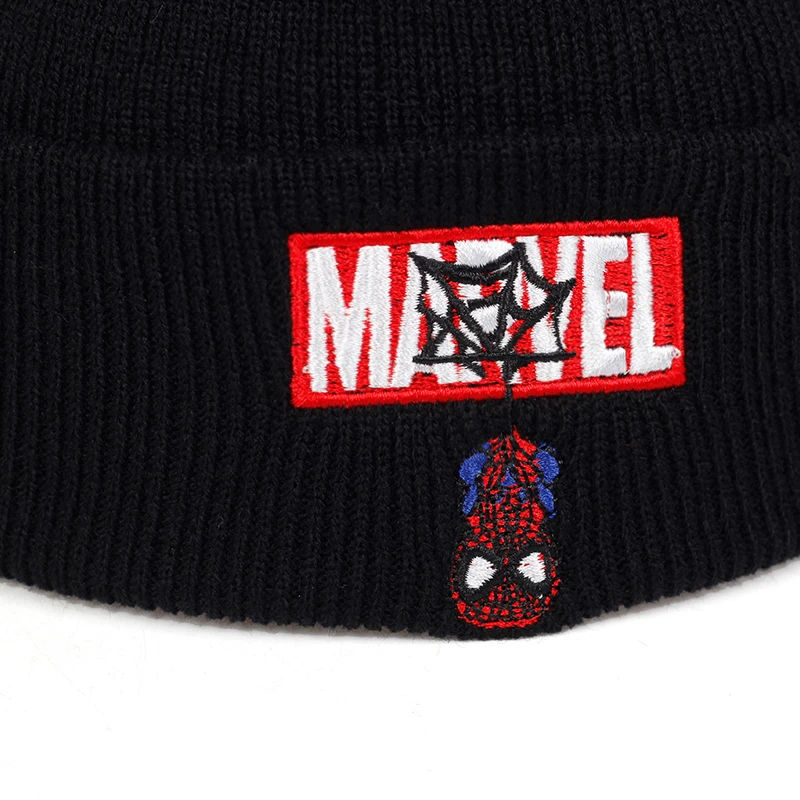 Новая шерстяная шапка с вышитыми буквами Marvel осенние и зимние модные универсальные крышки для мужчин и женщин