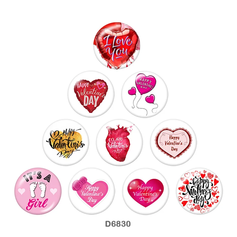 

Round glass cabochon Fridge stickers Keychain Aroma Locket snap button jewelry 10pcs/set D6830