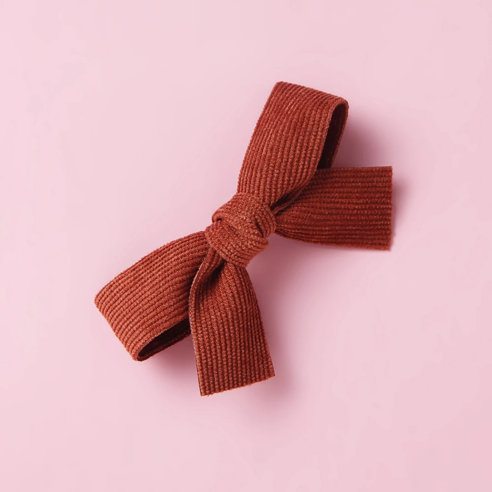 8 шт. милые однотонные вельветовые детские заколки для волос маленьких девочек