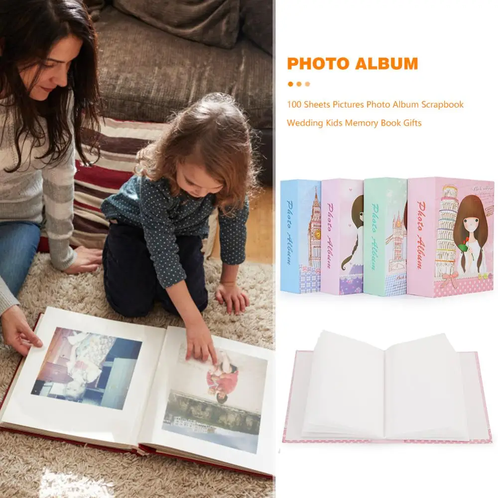 6 дюймовый модный фотоальбом 100 листов чехол для хранения семейных свадебных