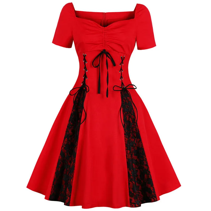 Винтажное платье большого размера модное женское сексуальное винтажное с