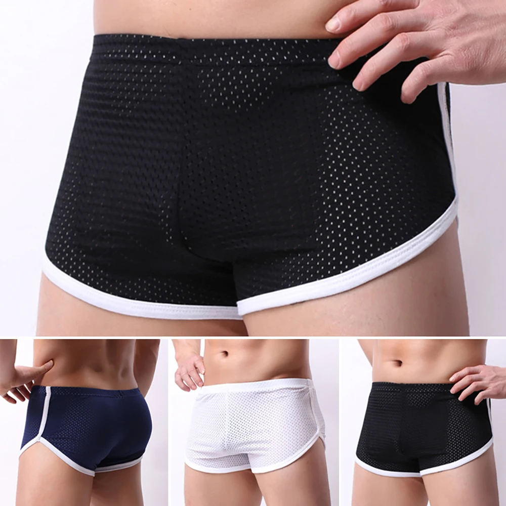 

Men's Gym Shorts Underwear Shorts Running Underpants Breathable Running Men's Boxer Sport Fitness Shorts Training Male's Briefs
