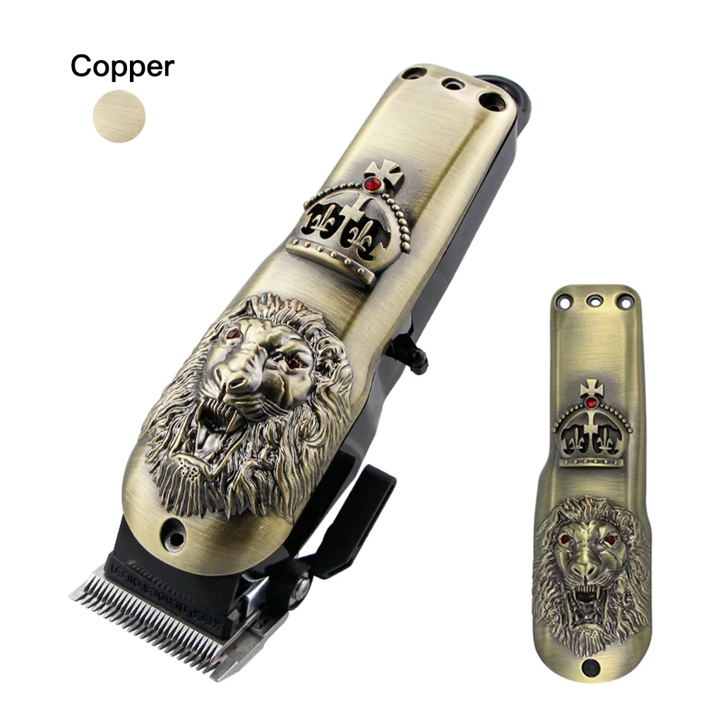Lion Head-Copper Парикмахерская голова льва из цинкового сплава ретро градиентная масляная голова клипер Крышка Ремонт оболочка клипер крышка аксессуары - Цвет: Lion Head-Copper