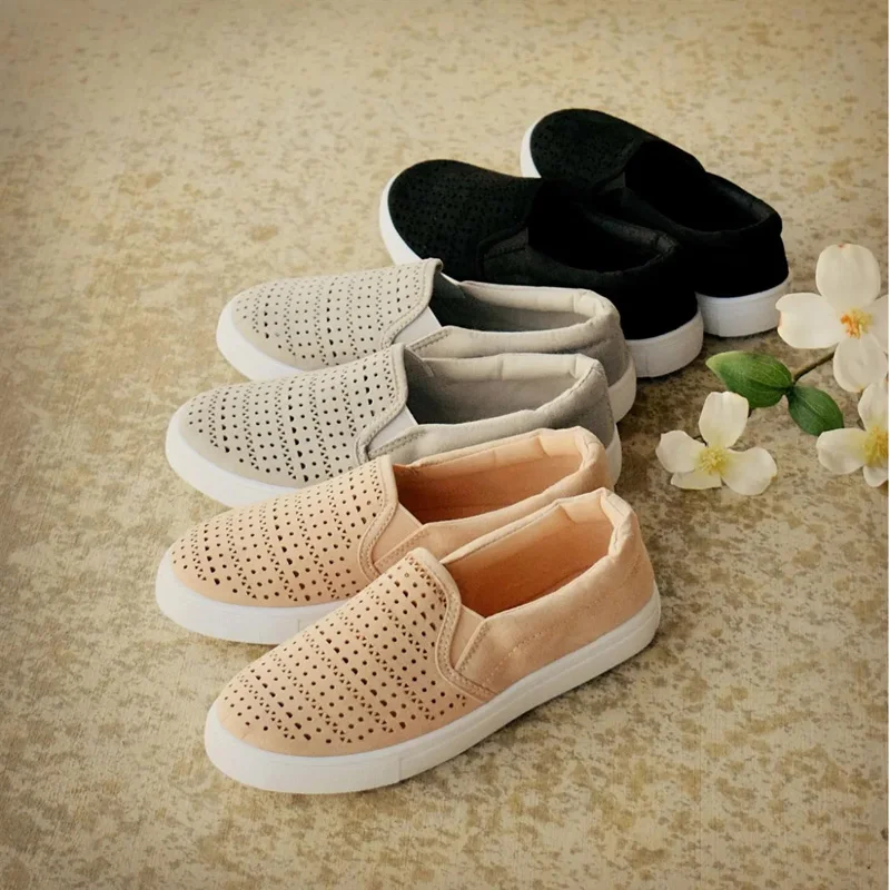 Новинка женская обувь на плоской подошве модные холщовые туфли с вырезами для