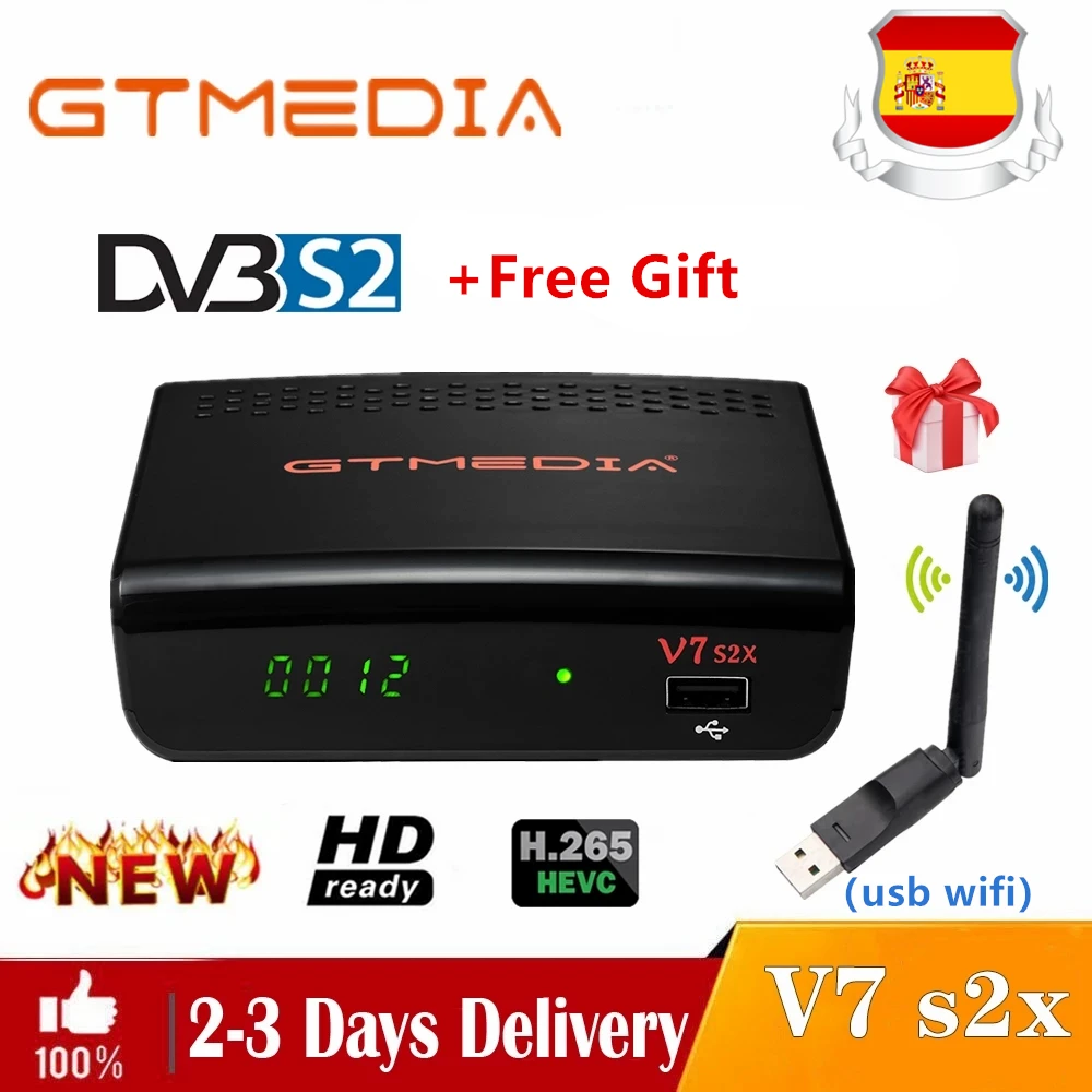 Горячая DVB S2 GTMEDIA V7S2X HD с USB WI FI FTA декодер цифра спутниковый телевизионный ресивер