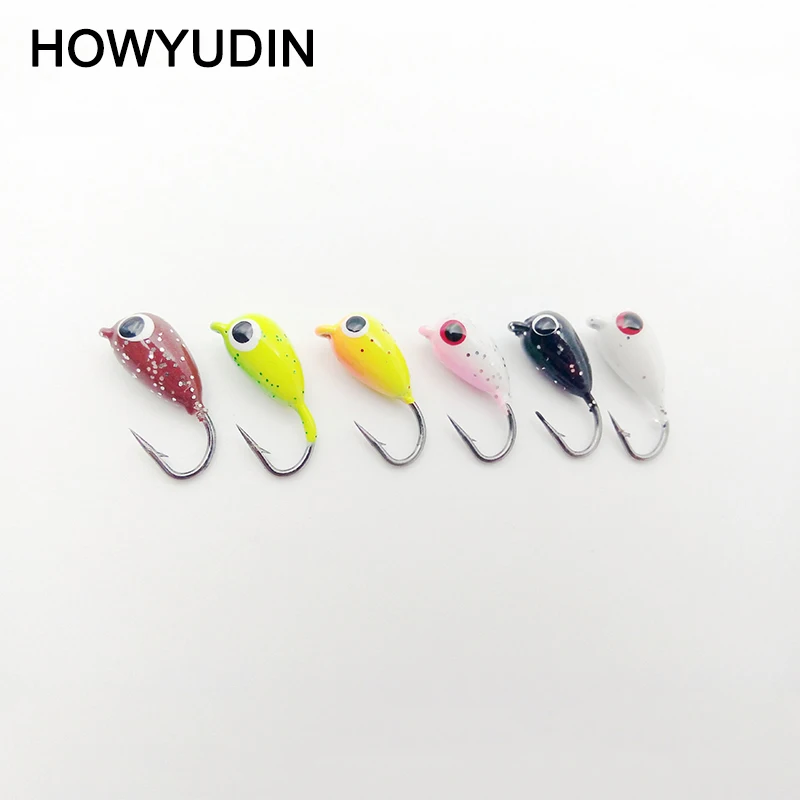 

6Pcs/Lot Mini Ice Fishing Lure Winter Isca Artificial Fishing Lures Drop Type Hard Bait Single Hook Leurre Peche 1.8cm/2.3g