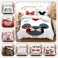 black and white disney mickey mouse bedding set couples minnie mouse bed comforters cover set king duvet cover with pillowcase