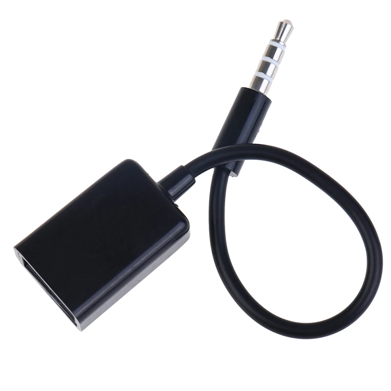 3 5 мм Автомобильный MP3 штекер AUX аудио разъем к USB 2 0 гнездовой конвертер Кабель