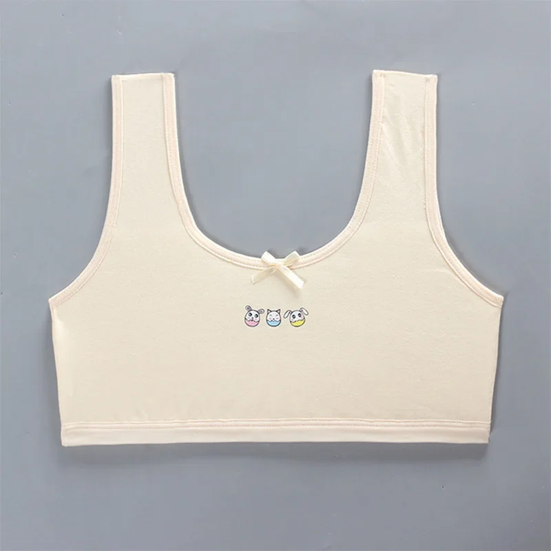 

Young Girls Training Bra Puberty Teenage Children's Underwear Soft Sports Running Cotton Teen Tops Print For Padded Camisole
